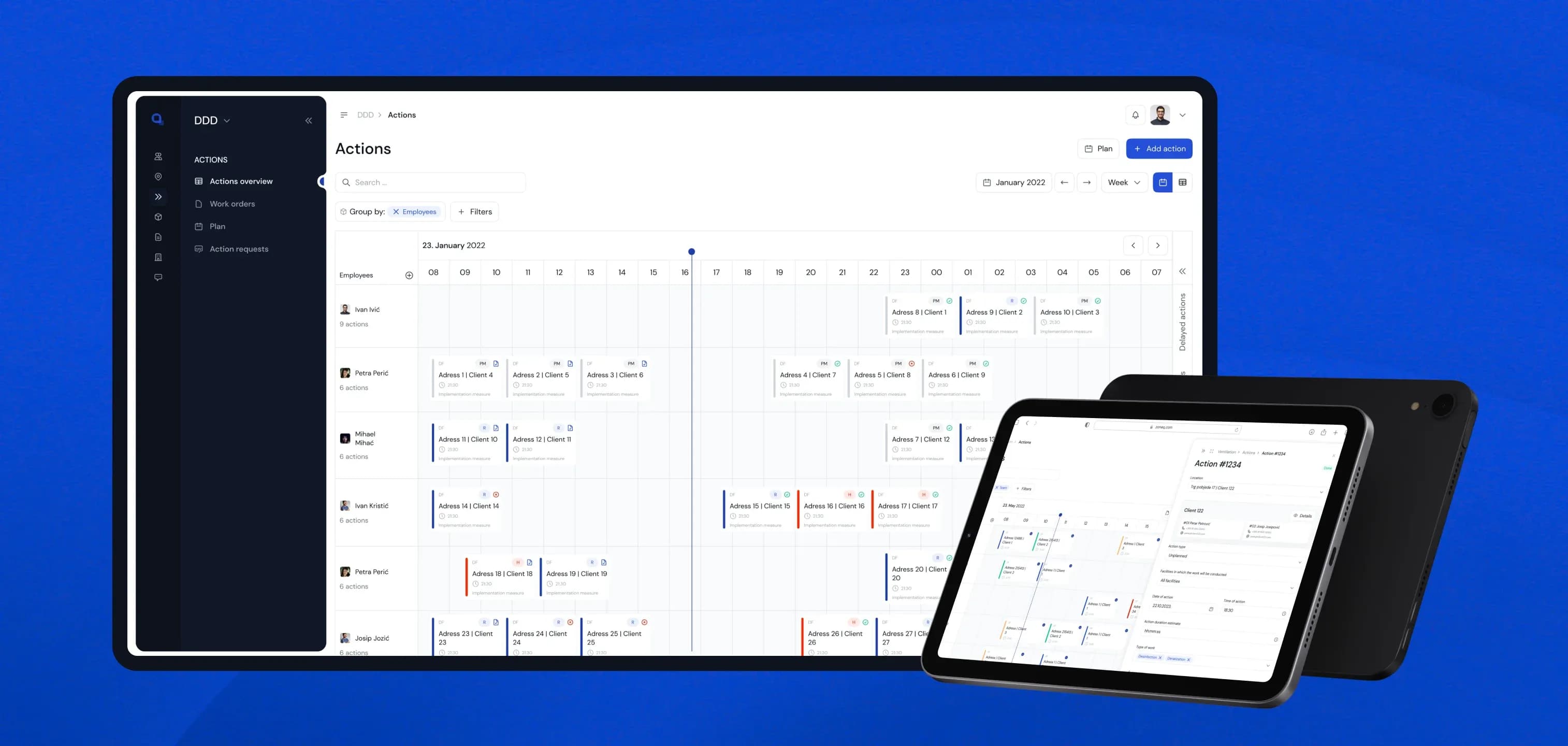 Zone Q - calendar view