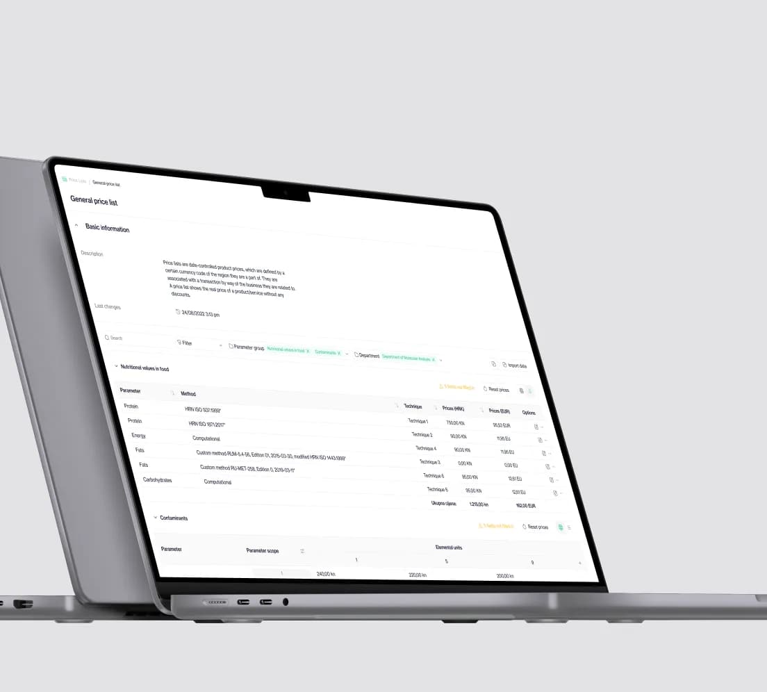 Lab Control dashboard preview on laptop